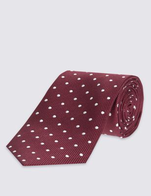 Pure Silk Spotted Tie & Pocket Square Set